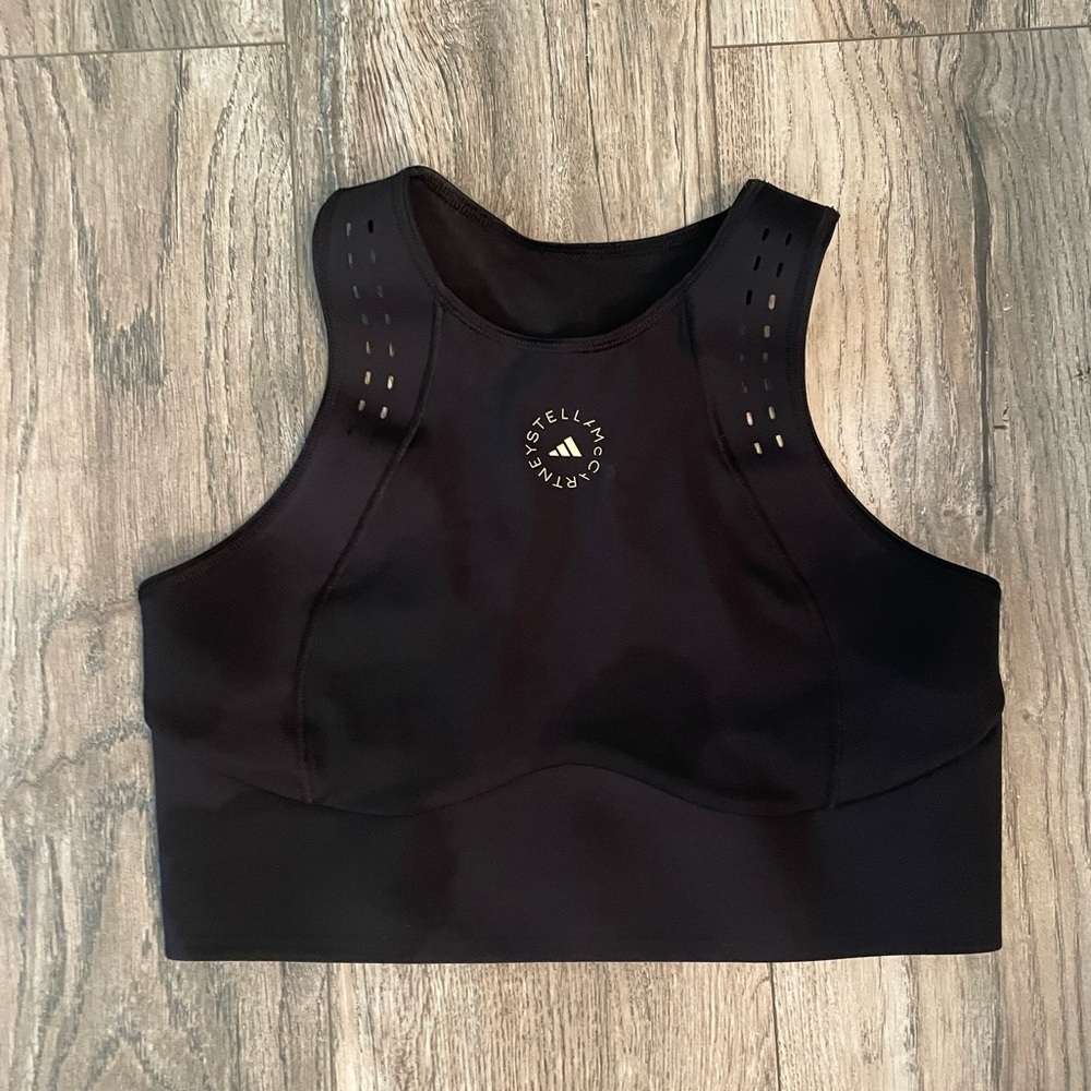 Black Adidas sports bra, Stella McCartney, perfect condition